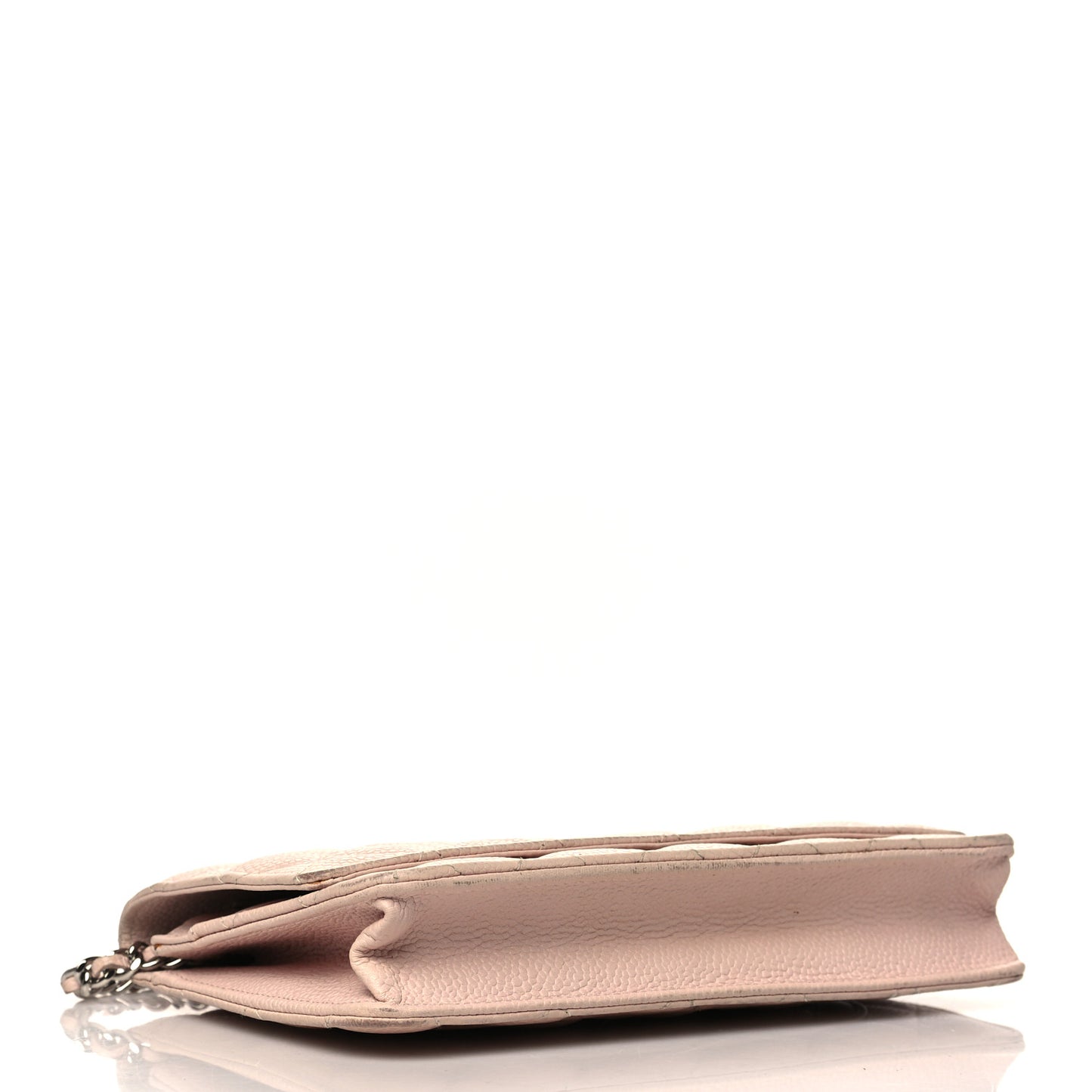 Caviar Quilted Wallet On Chain WOC Light Pink