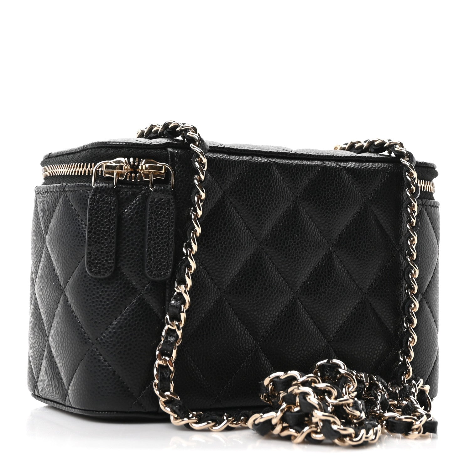 Chanel Caviar Quilted Small Vanity Case With Chain Black 3 of 11