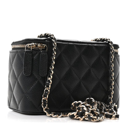 Chanel Caviar Quilted Small Vanity Case With Chain Black 3 of 11