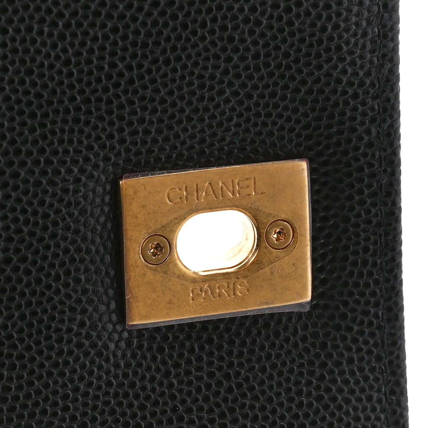 Caviar Quilted Small Coco Chain Handle Flap Black