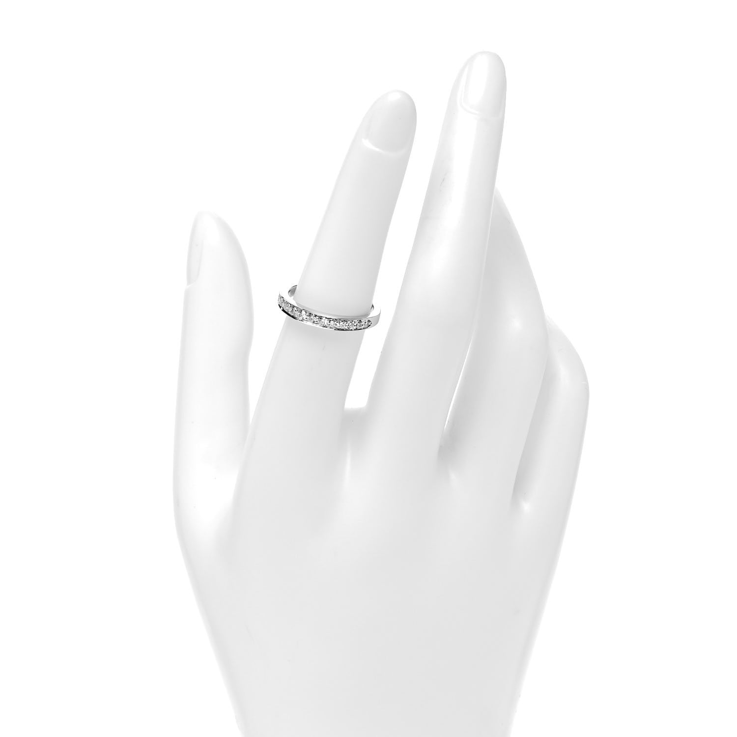 Tiffany Platinum Diamond 2mm Legacy Band Ring 53 6.5 2 of 5