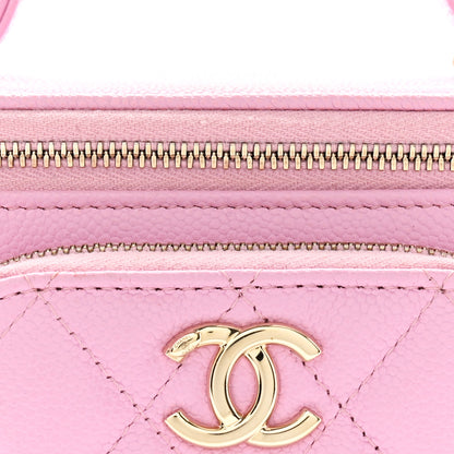 Chanel Caviar Quilted Top Handle Pocket Vanity Case Lilac 8 of 11