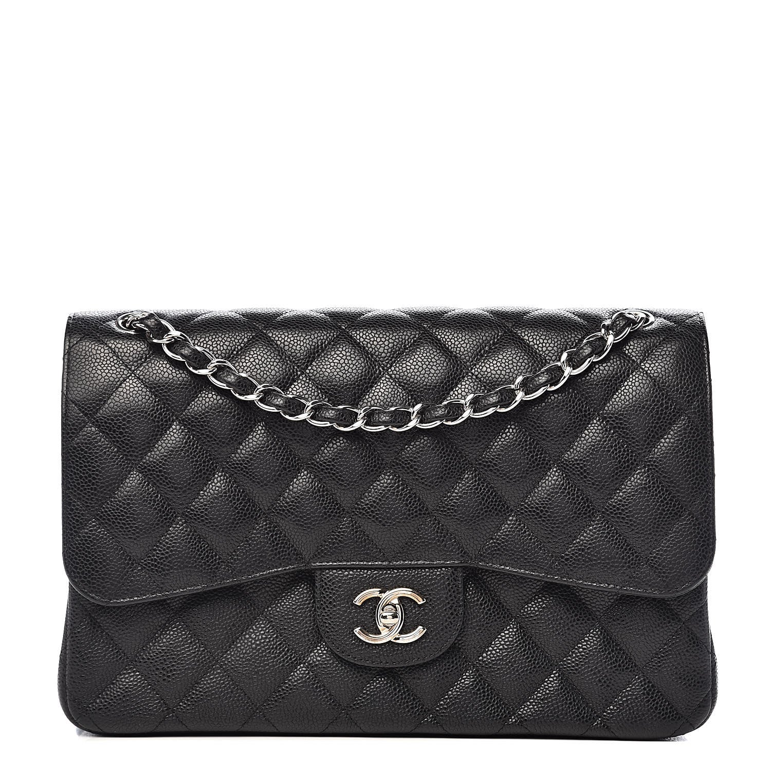Chanel Caviar Quilted Jumbo Double Flap Black 1 of 17