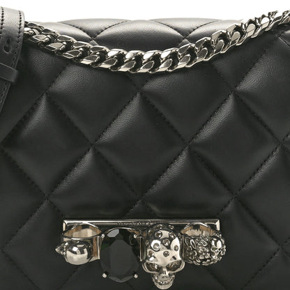 Alexander McQueen Lambskin Quilted Knuckle Shoulder Bag Black 7 of 9