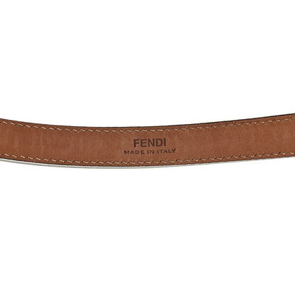 Fendi Vitello King Baguette Double Wrap Belt 95 38 White 5 of 6