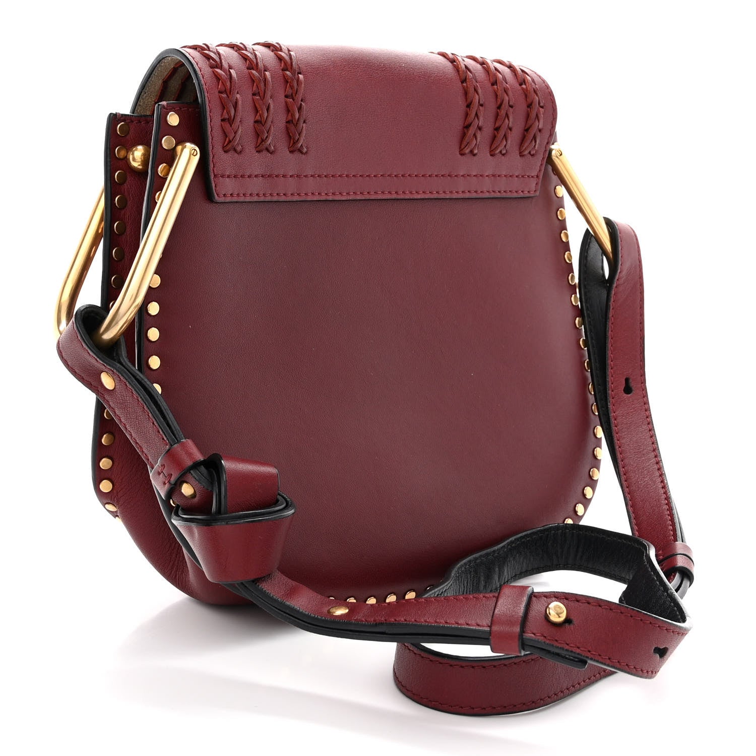 Chloe Calfskin Braided Small Hudson Shoulder Bag Sienna Red 3 of 10