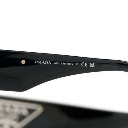 Prada Acetate Oval Symbole Sunglasses SPR 20Z Black 6 of 8