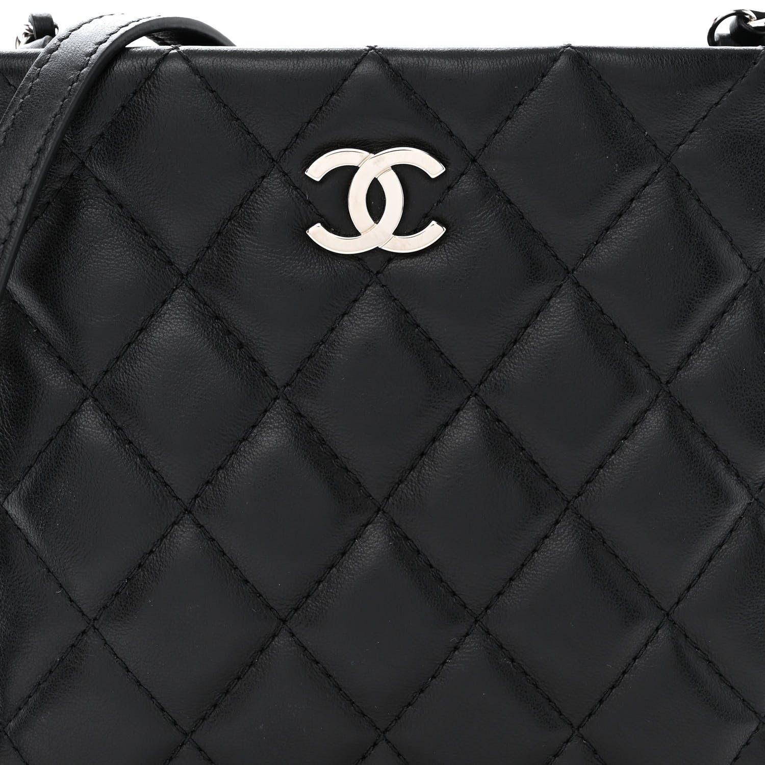 Chanel Lambskin Quilted Crossbody Bag Black 9 of 11