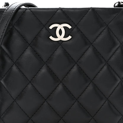 Chanel Lambskin Quilted Crossbody Bag Black 9 of 11