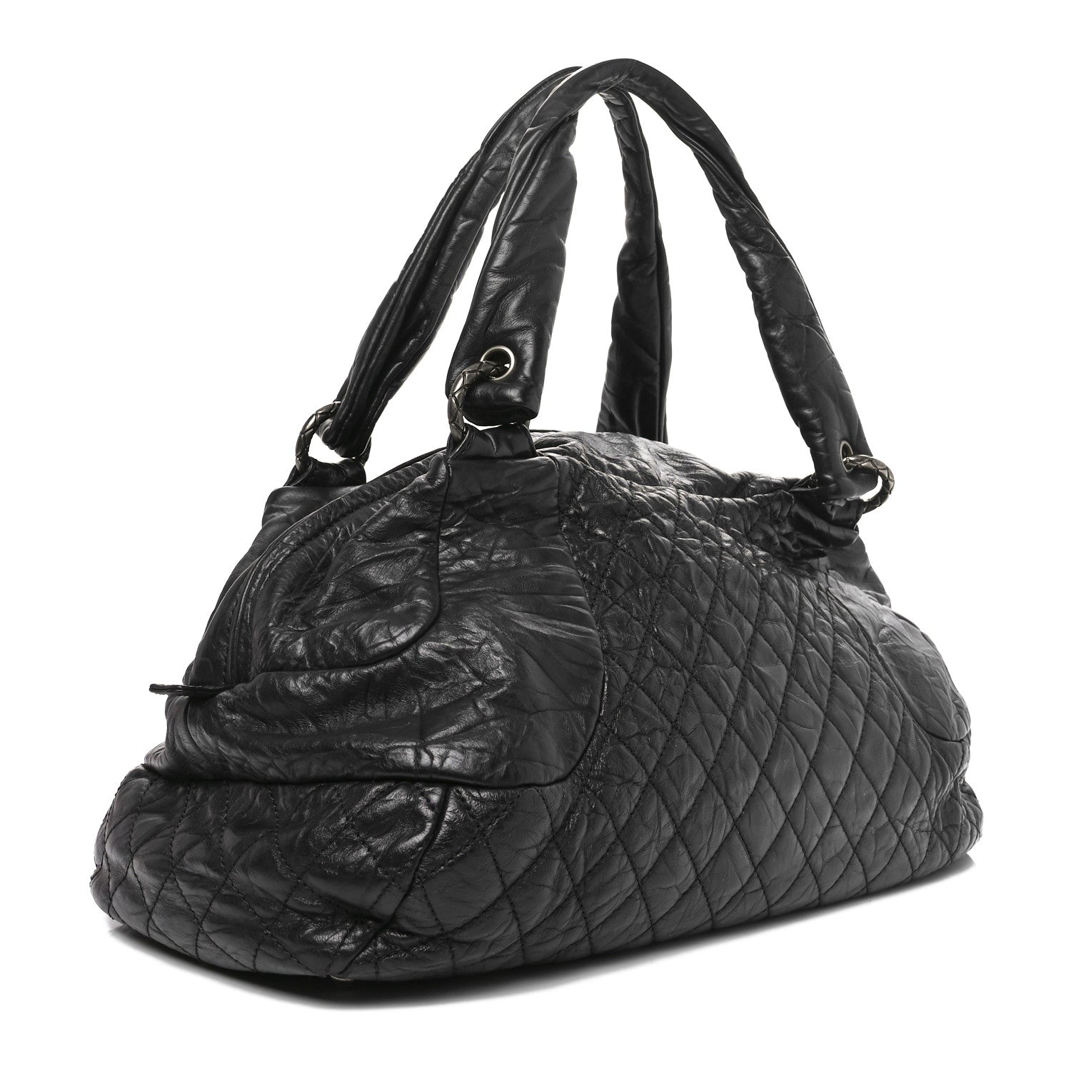 Chanel Aged Calfskin Coco Rider Bowling Bag Black 3 of 10