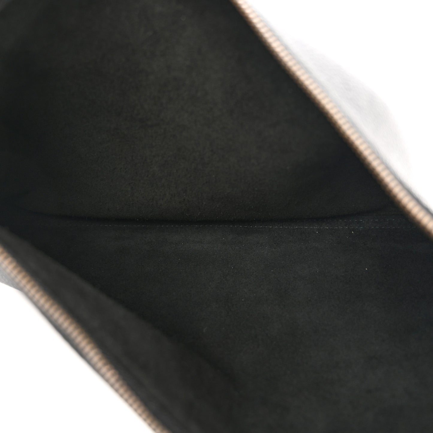 Pebbled Calfskin Large Logo Portfolio Clutch Black