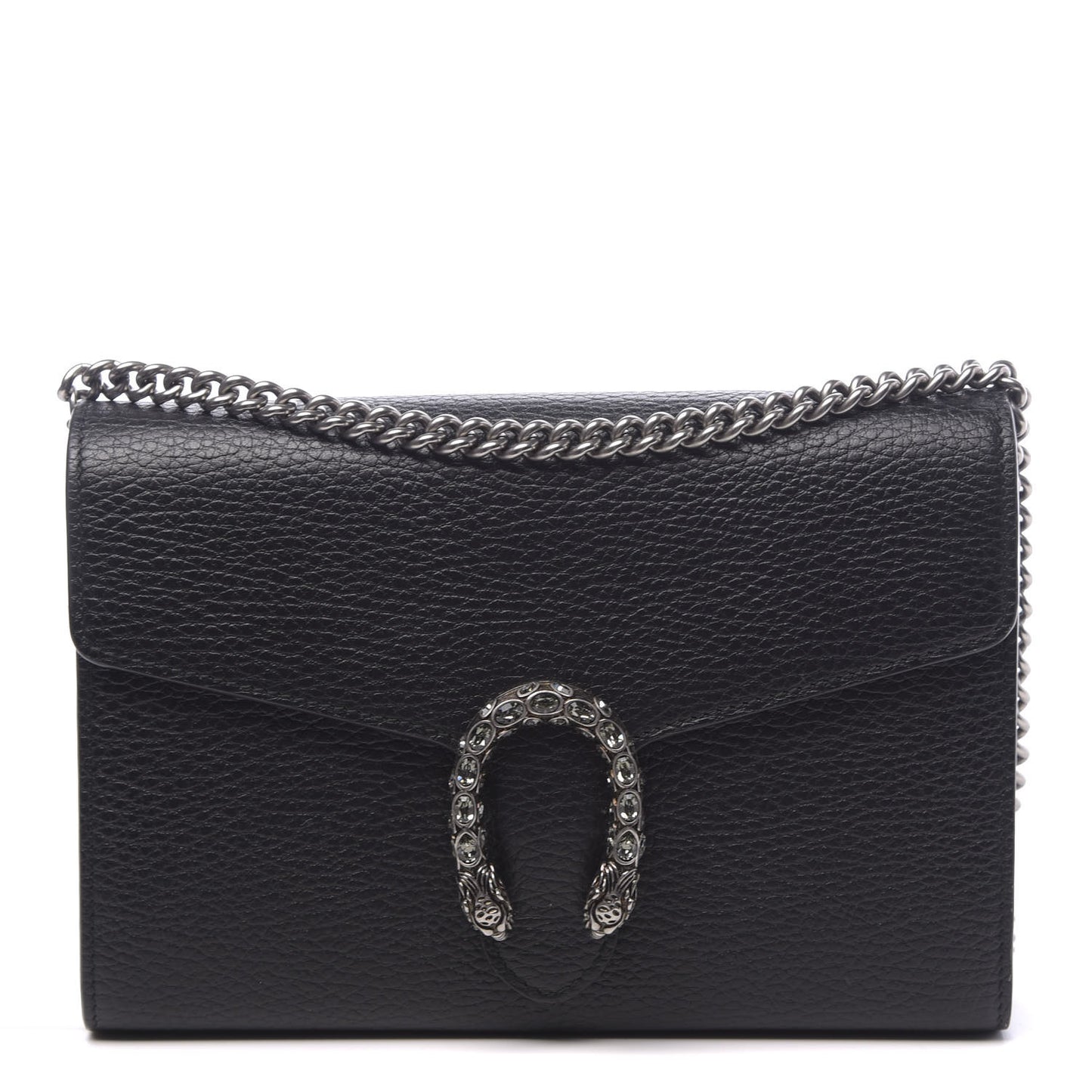 Calfskin Mini Dionysus Chain Wallet Black