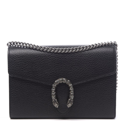 Gucci Calfskin Mini Dionysus Chain Wallet Black 1 of 11