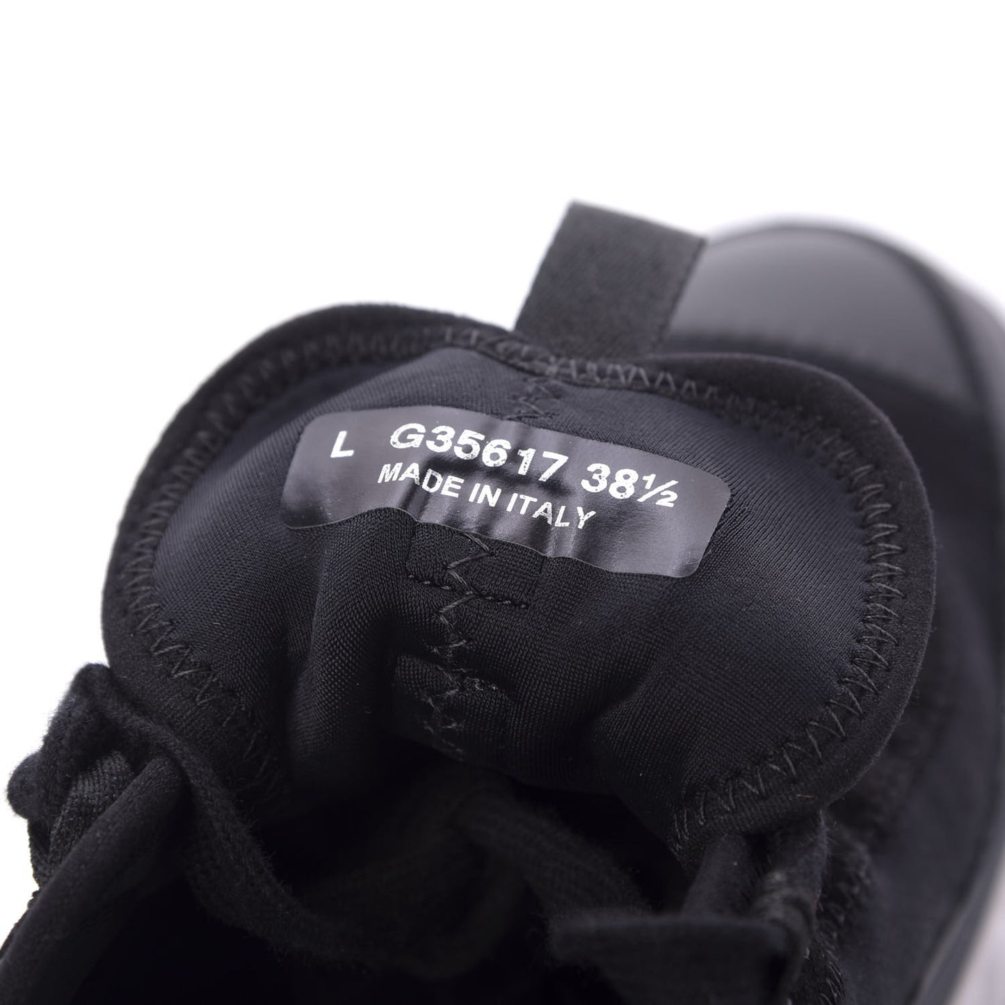 Velvet Calfskin Mixed Fibers CC Sneakers 38.5 Black