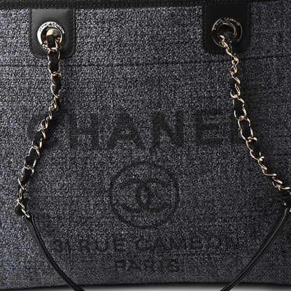 Chanel Lurex Straw Small Deauville Tote Black 10 of 10