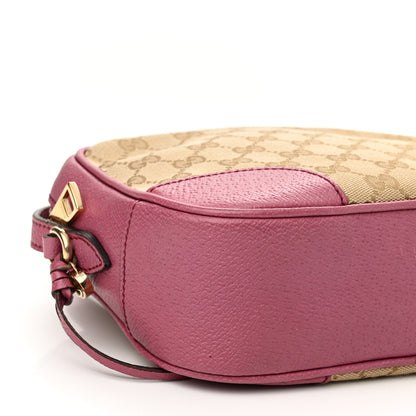 Gucci Monogram Textured Calfskin Mini Bree Messenger Bag Beige Ebony Peonia Flower 8 of 18