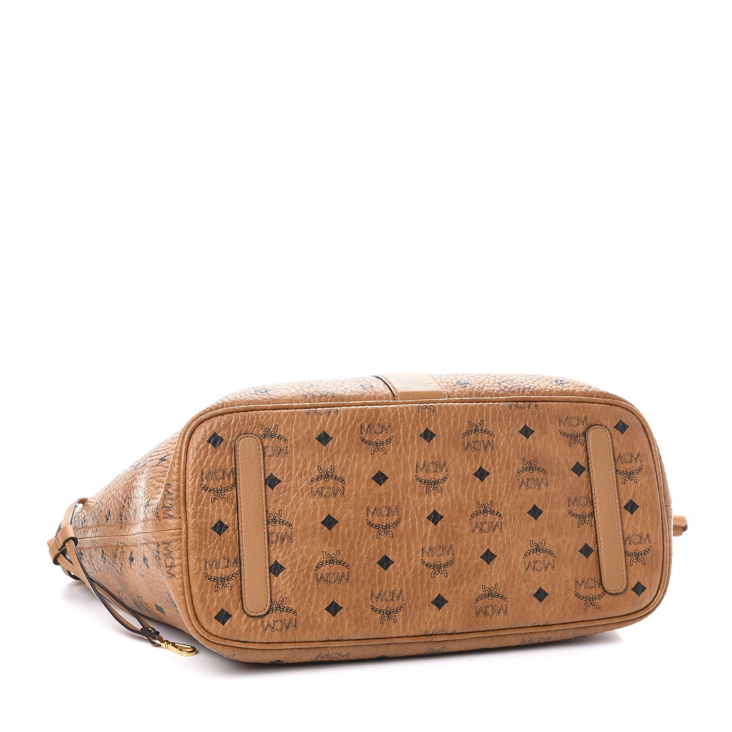 MCM Visetos Medium Liz Reversible Shopper Tote Cognac 5 of 14