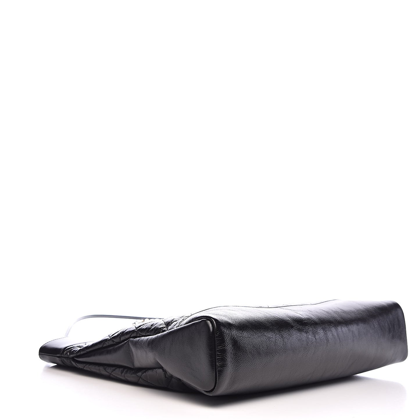 Aged Calfskin Quilted Large 31 Shopping Bag Black