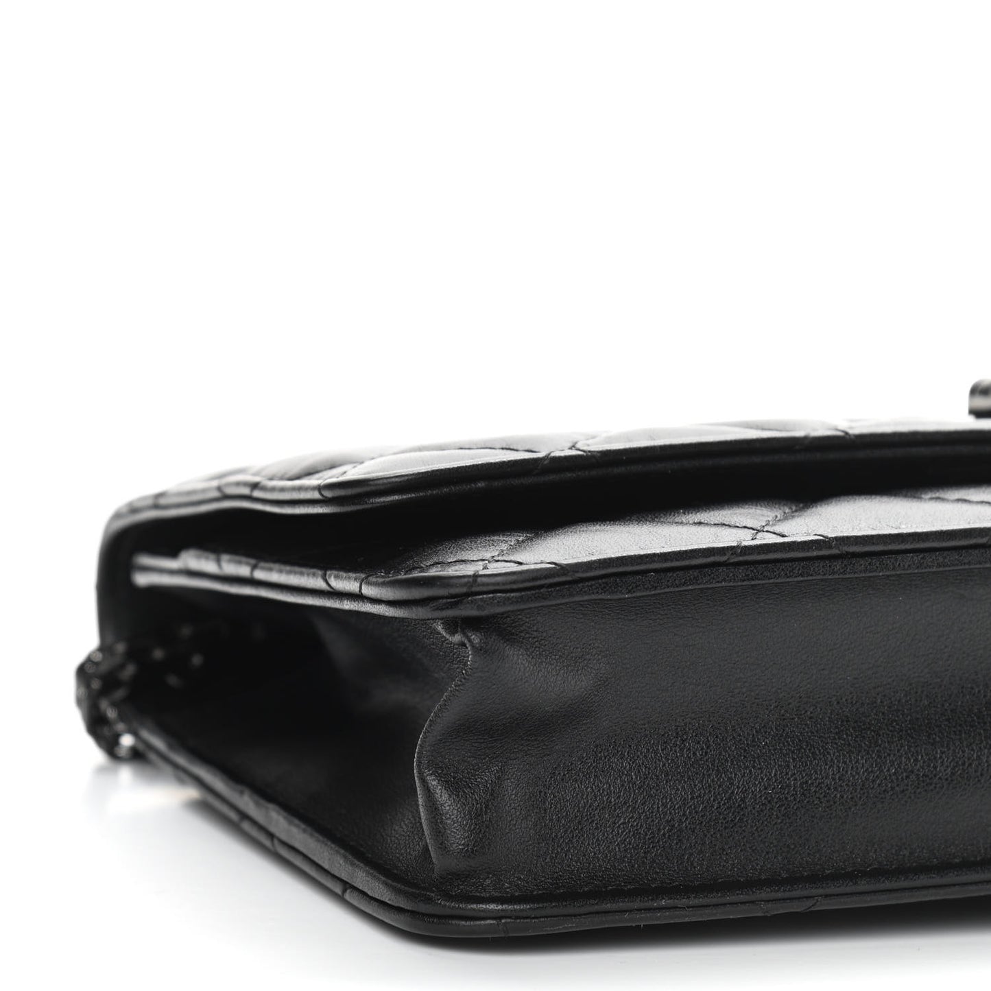 Aged Calfskin Quilted Reissue Wallet On Chain WOC So Black