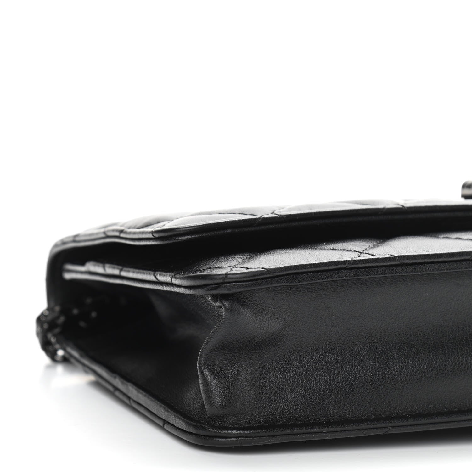 Chanel Aged Calfskin Quilted Reissue Wallet On Chain WOC So Black 10 of 12
