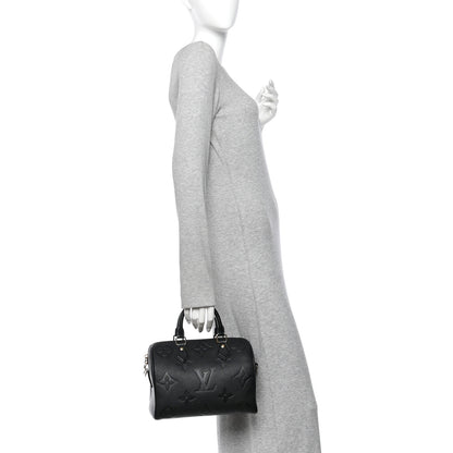 Louis Vuitton Empreinte Monogram Giant Speedy Bandouliere 25 Black 2 of 10