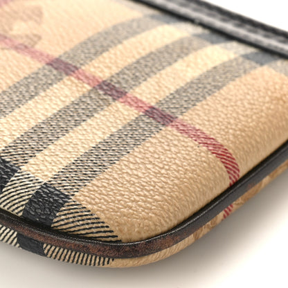 Burberry Haymarket Check Coin Case Wristlet Chocolate 8 of 10