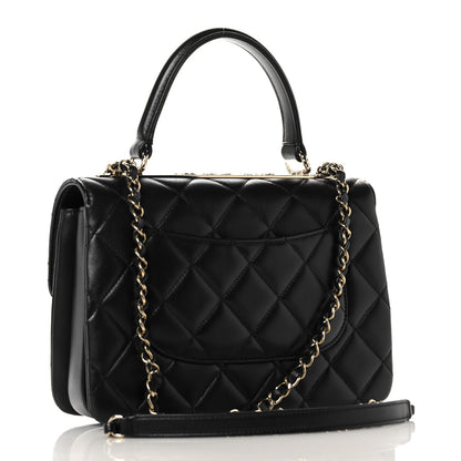 Chanel Lambskin Quilted Small Trendy CC Dual Handle Flap Bag Black 3 of 11