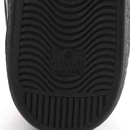 Gucci Calfskin Miro Soft Web Bee Embroidered Mens Ace High Top Sneakers 9.5 Black 8 of 10