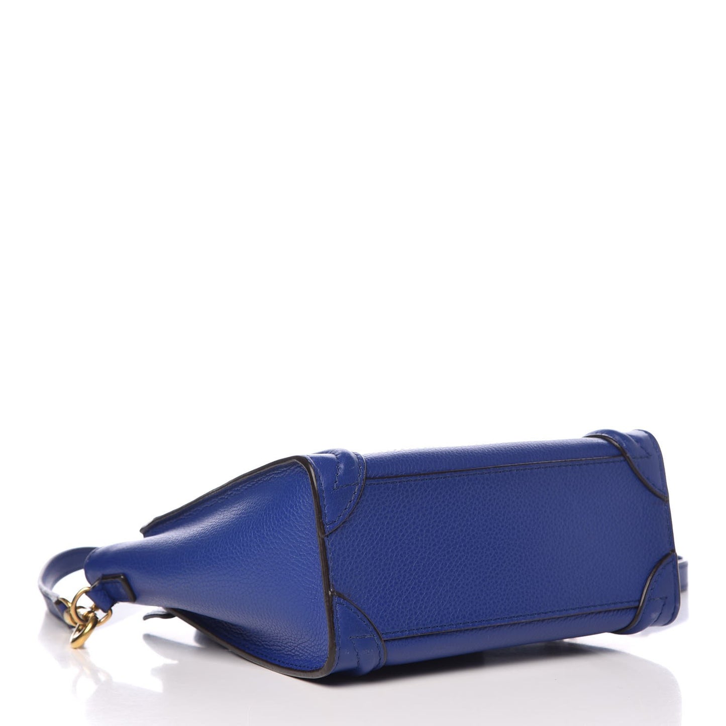 Drummed Calfskin Nano Luggage Indigo