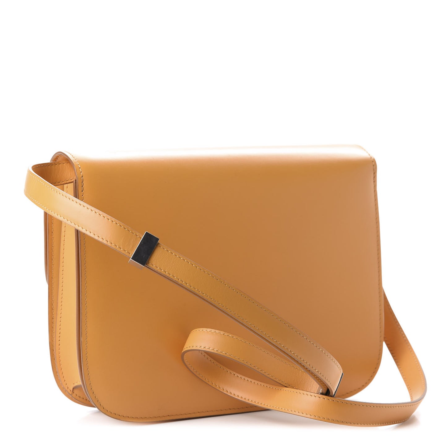 Smooth Calfskin Medium Classic Box Flap Bag Daffodil