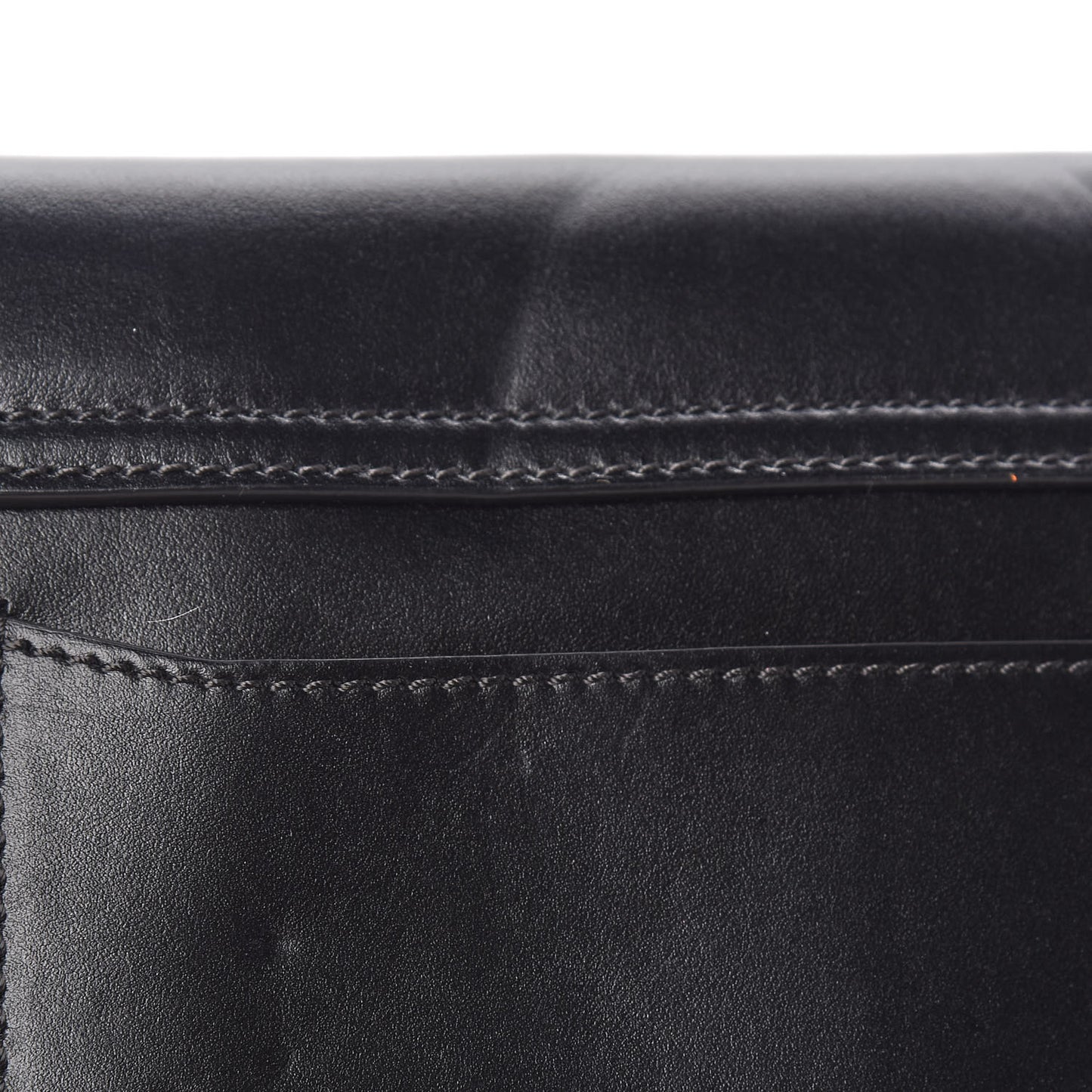 Calfskin Suede C Clutch With Chain Black