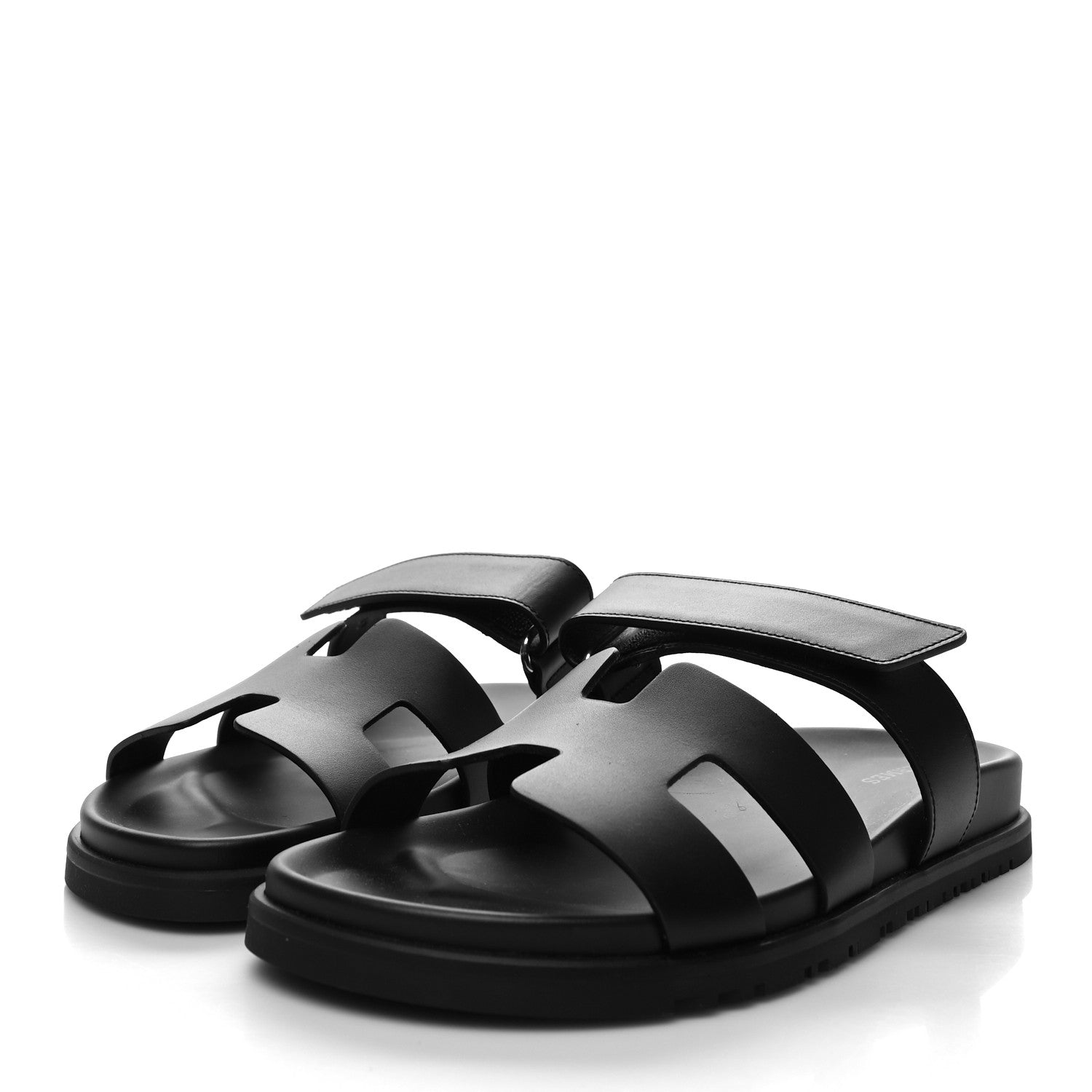Hermes Calfskin Womens Chypre Sandals 40 Black 3 of 9