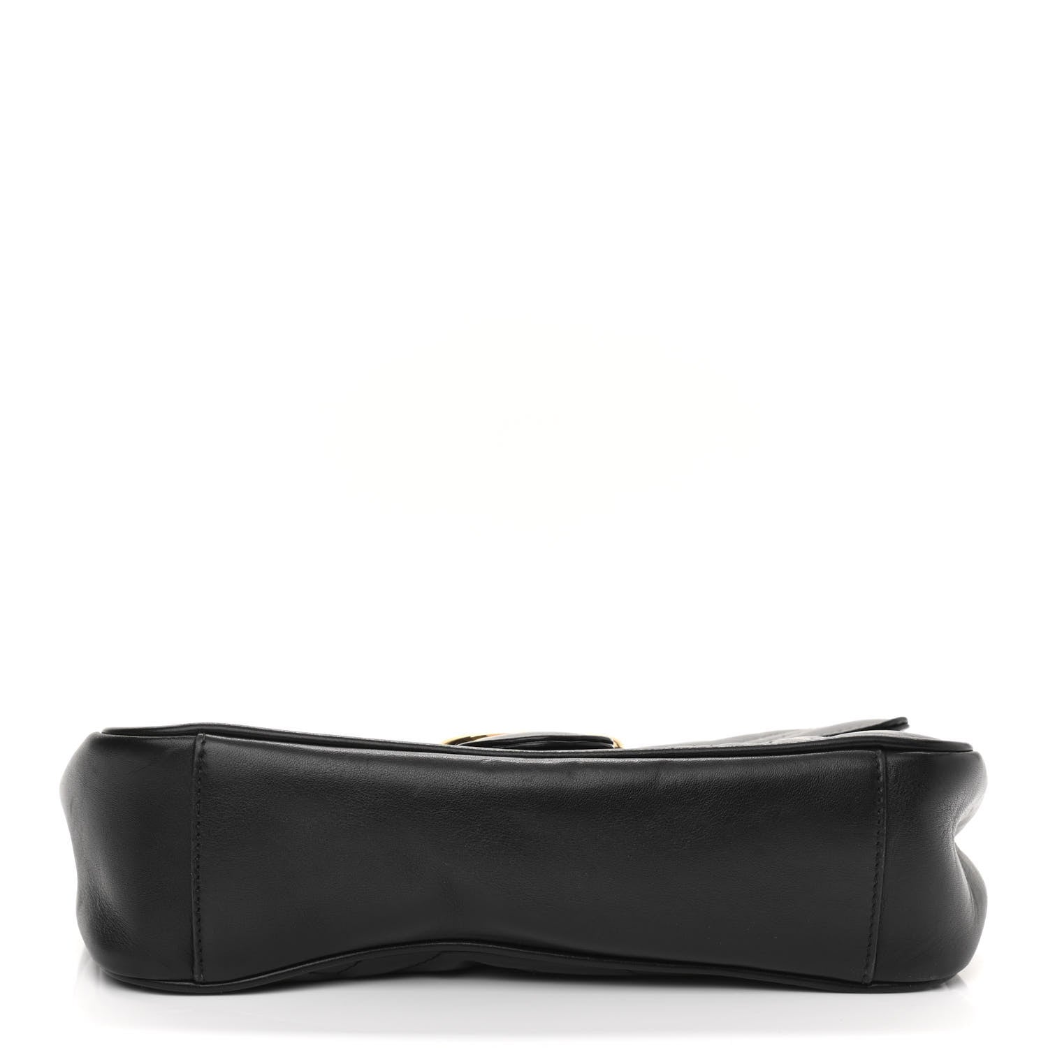 Gucci Calfskin Matelasse Small GG Marmont Shoulder Bag Black 12 of 12