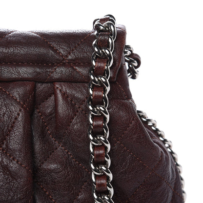 Chanel Washed Lambskin Quilted Medium Chain Around Messenger Dark Brown 11 of 12