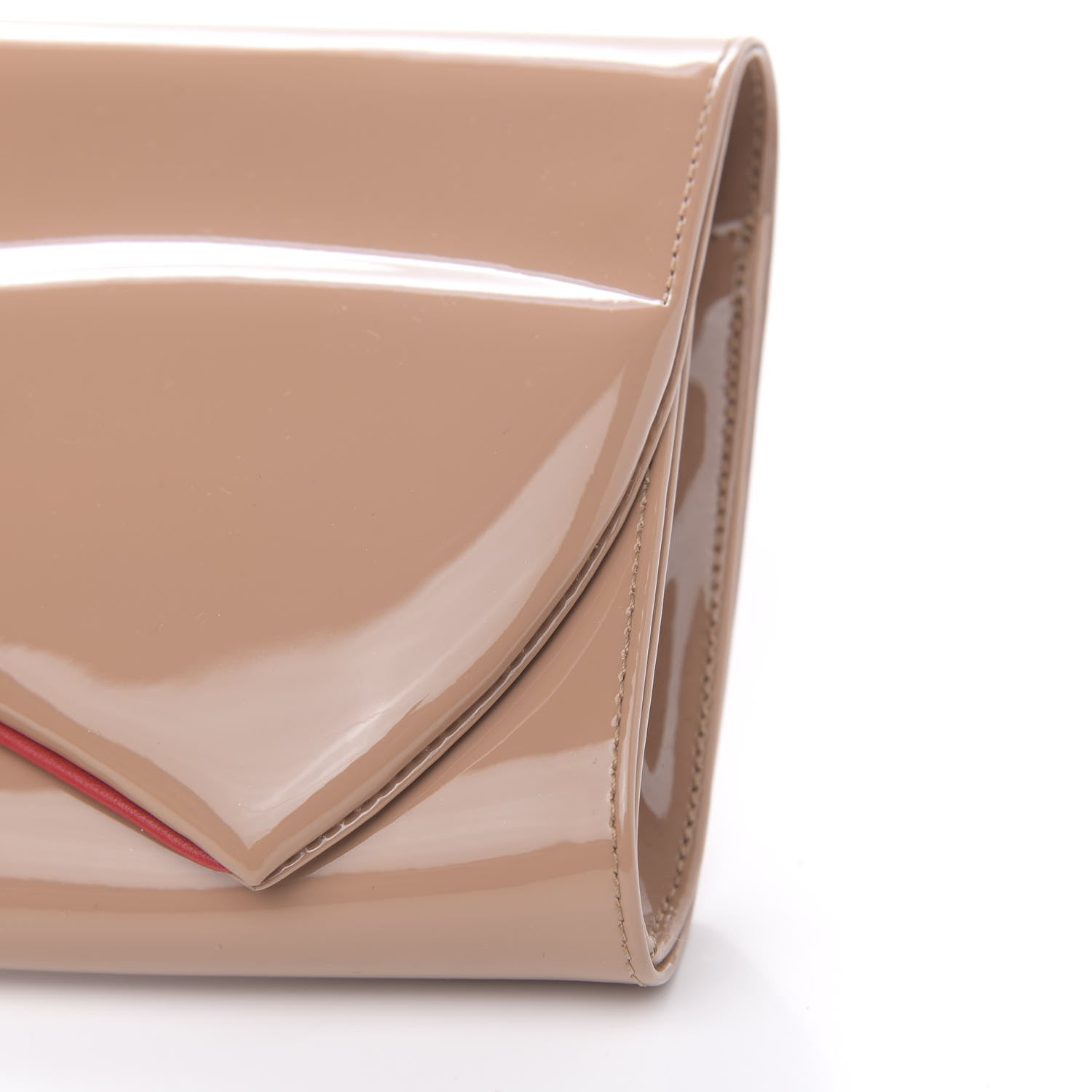 Christian Louboutin Patent Pigalle Clutch Nude 9 of 10
