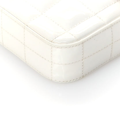 Chanel Patent Quilted East West Chocolate Bar Flap White 10 of 12