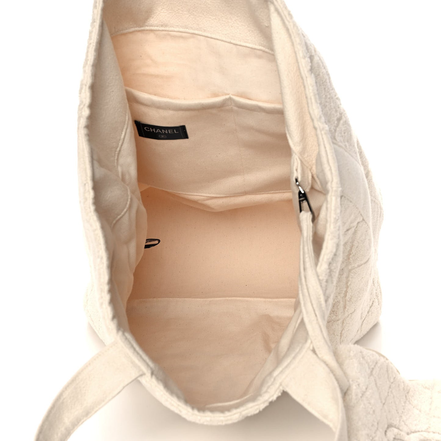 Terry Cotton CC Beach Tote Towel Set Ivory