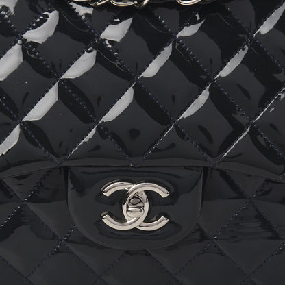 Chanel Patent Quilted Jumbo Single Flap Navy 9 of 9