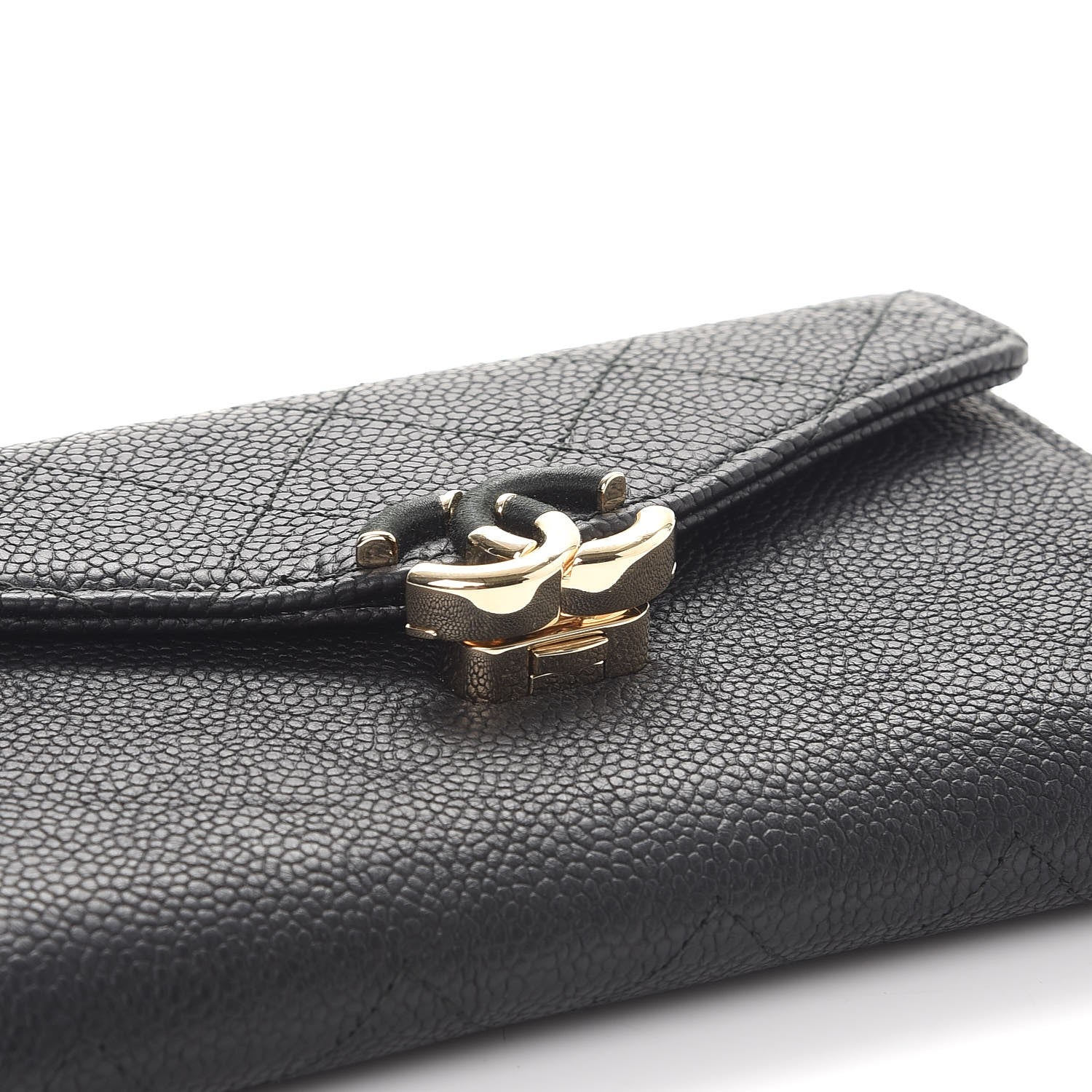 Chanel Caviar Quilted Medium CC Flap Wallet Black 9 of 10