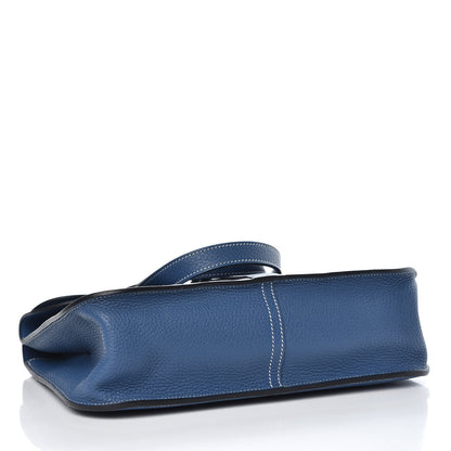 Hermes Taurillon Clemence Halzan 31 Bleu Agate 6 of 14
