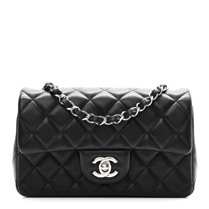 Chanel Lambskin Quilted Mini Rectangular Flap Black 1 of 11