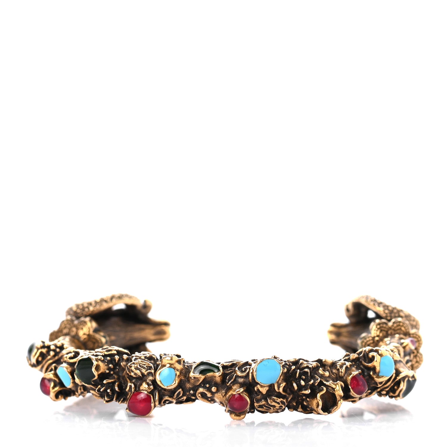 Gucci Metal Enamel Aries Bracelet L Gold Multicolor 1 of 7