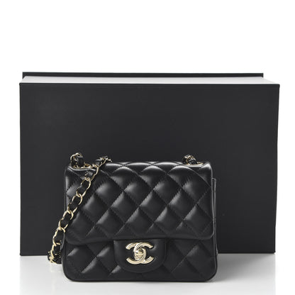 Chanel Lambskin Quilted Mini Square Flap Black 11 of 11