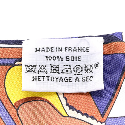 Hermes Silk Pony Pit Stop Twilly Bleu Vert Rose 4 of 4