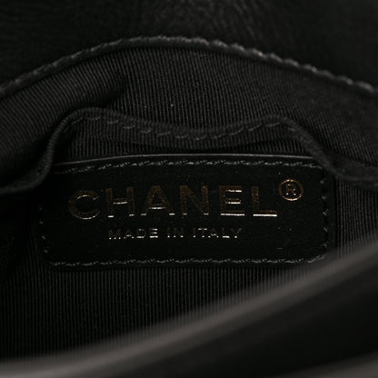 Chanel Calfskin Quilted Top Handle Flap Black 6 of 9