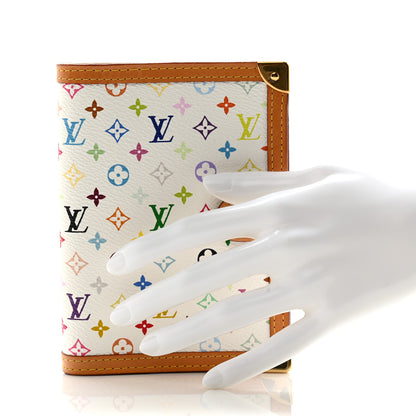 Louis Vuitton Monogram Multicolor Small Ring Agenda Cover White 2 of 9