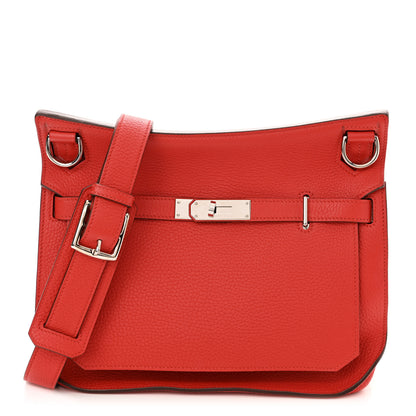 Hermes Taurillon Clemence Jypsiere 28 Rouge Tomate 1 of 13