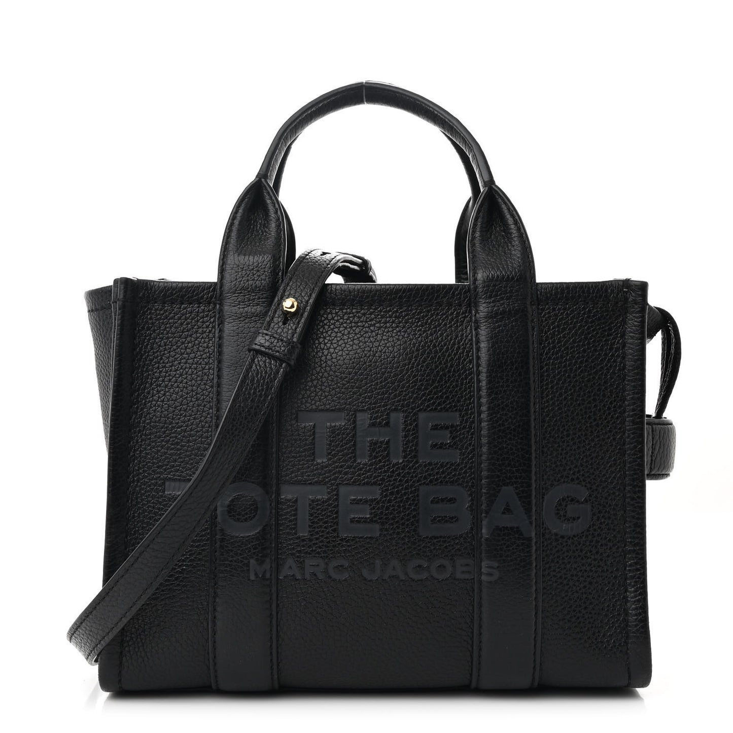 Grained Calfskin Small The Tote Bag Black