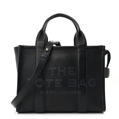 Marc Jacobs Grained Calfskin Small The Tote Bag Black 1 of 13