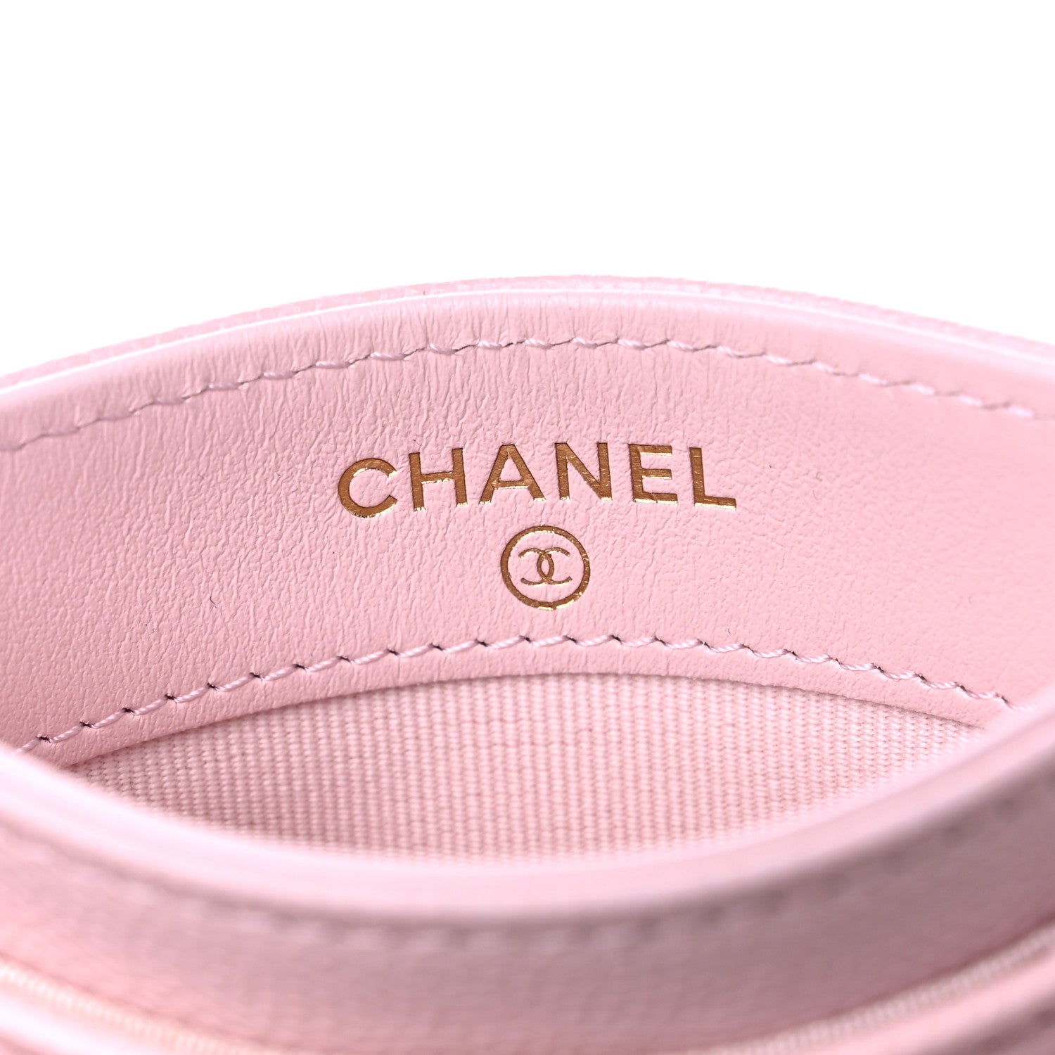 Chanel Caviar Quilted Crystal Card Holder Pink 6 of 8